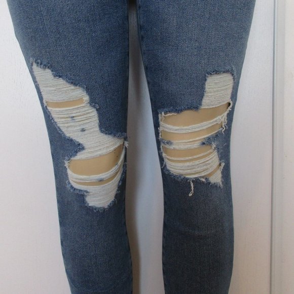 New GOOD AMERICAN Jeans Size 8/29 Distressed Skinny Denim - Picture 10 of 14